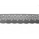 Bavlněná paličkovaná krajka 2079/37mm šedá/5m