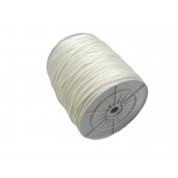 Pletená šňůra průměr 4 mm bílá lesklá/200m