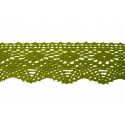 Bavlněná paličkovaná krajka 2015/50mm khaki světlá/5m