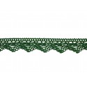 Bavlněná paličkovaná krajka 2024/32mm zelená/5m