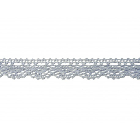 Bavlněná paličkovaná krajka 2069/20mm.světle modrá/5m