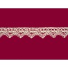 Bavlněná paličkovaná krajka 2024/32mm smetanová/5m