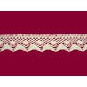 Bavlněná paličkovaná krajka 2070/40mm smetanová/5m