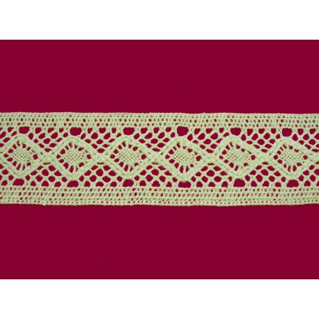 Bavlněná paličkovaná krajka 2075/40mm ecru/5m