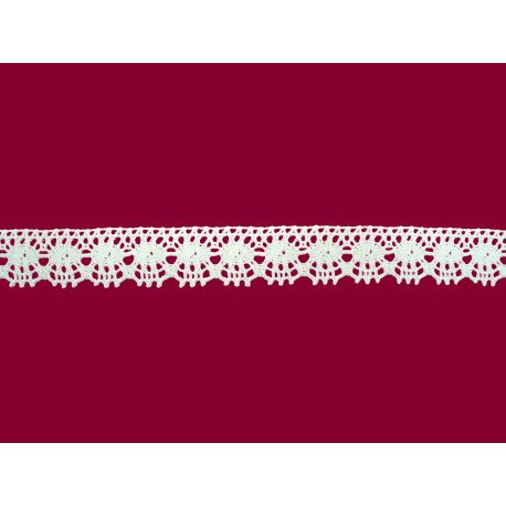 Bavlněná paličkovaná krajka 2049/22mm smetanová/5m