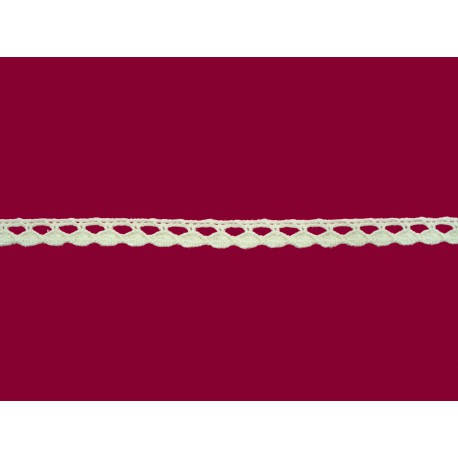 Bavlněná paličkovaná krajka 2074A/8mm smetanová/5m