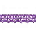 Bavlněná paličkovaná krajka 2070/40mm fialová/5m