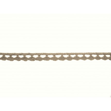 Bavlněná paličkovaná krajka 2074A/8mm lněná/5m